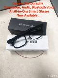 AI Smart Glasses with Camera Photo Translation Bluetooth Voice Multi-function