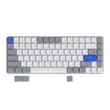 AUSDOM Airkey84矮轴机械键盘,84键紧凑低调无线游戏键盘,带白色 LED 背光,蓝牙/2.4GHz/USB-C,棕色开关兼容 Mac Windows