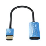 HDMI/M + DC 5V 转 Type C/F（視頻）转接线