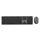 AUSDOM KAM200 键盘无线蓝牙键盘全尺寸,静音超薄多设备可充电无绳 QWERTY 键盘,带数字键盘,低调静音扁平通用键盘,适用于电脑/Mac/Windows