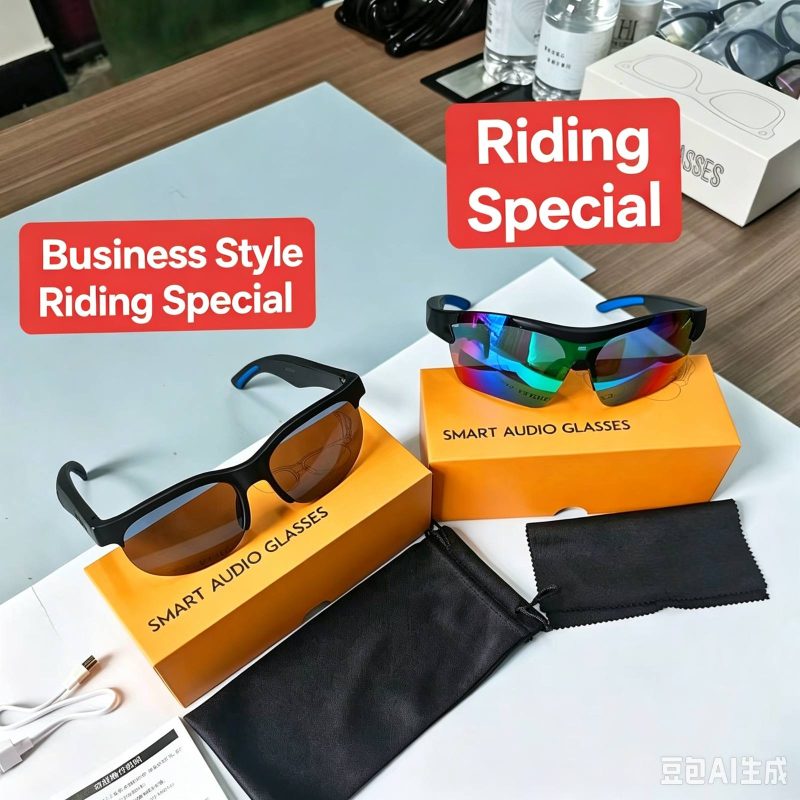 Smart Audio Glasses Bluetooth 6.0 Air Conduction Music Playback Calling Touch Control Waterproof Sweatproof Type-C Charging