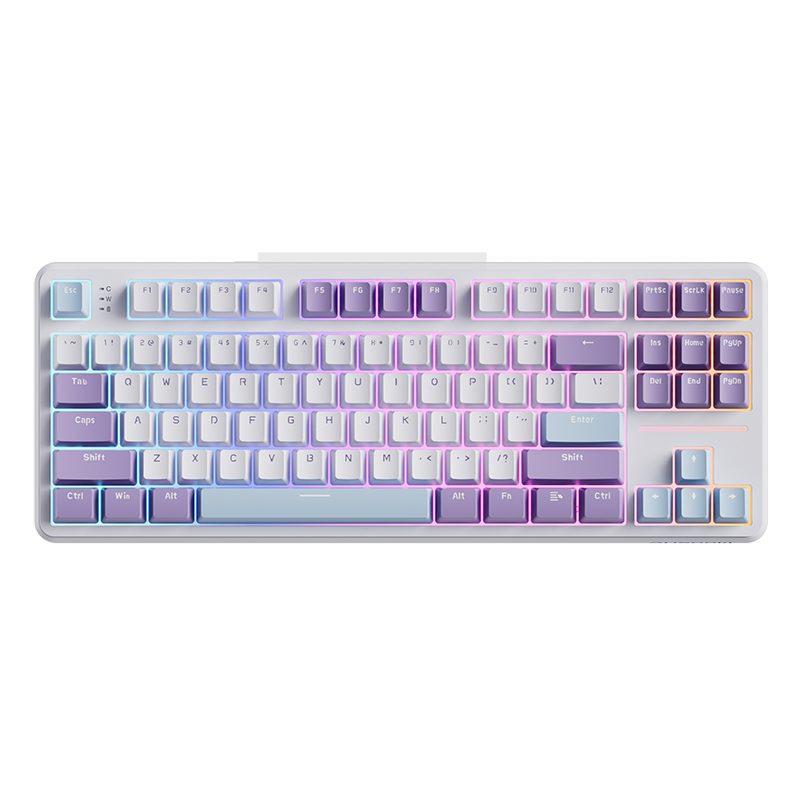 AUSDOM Hola 87pro Keyboard Red Axis Vintage Mechanical Keyboard the third mock examination Wireless Bluetooth E-sports Game High Beauty Desktop